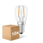 Mehrfachpackung 10x Ledvance Spezial LED E14 T26 Fadenlampe Klar 1.3W 110lm - 827 Extra Warmweiß | Ersatz Für 12W