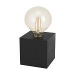 Eglo Tischlampe Prestwick 2 Holz Schwarz | IP20 - Geeignet für 1x E27 