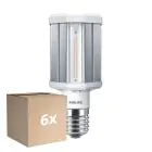 Mehrfachpackung 6x Philips TrueForce LED E40 HPL Klar 42W 5700lm 360D - 830 Warmweiß | Ersatz Für 200W