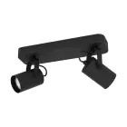 Eglo Deckenleuchte Sorego Stahl Schwarz 2x2.8W 2x250lm - 830 Warmweiß | IP20 - Inkl. 2x GU10