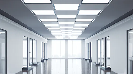 Gebäude mit LED-Panels als Beleuchtungslösung